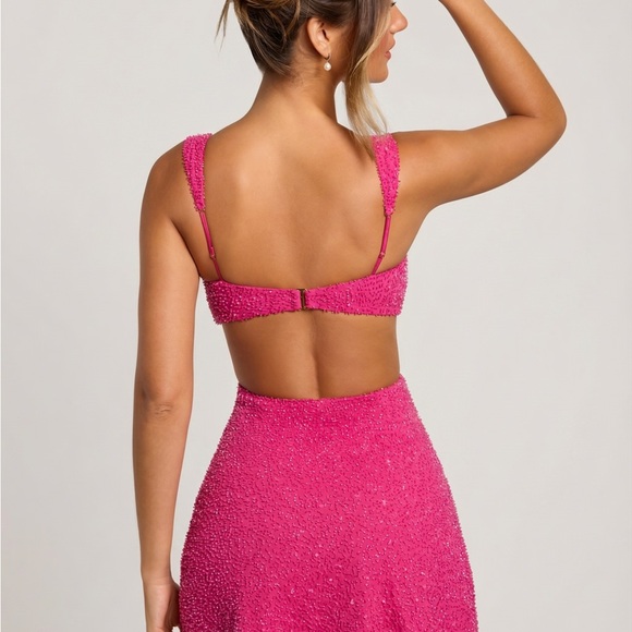 Oh Polly Vibrant Pink Backless Dress - Picture 2 of 6
